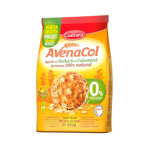 CUÉTARA Avenacol Galletas de avena 0% azúcar 250 g.