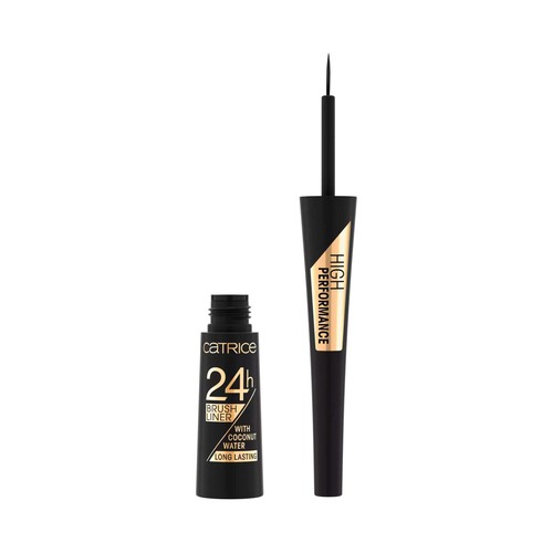 CATRICE 24h brush 010 Eyeliner (delineador ojos) vegano con aplicador de pincel.