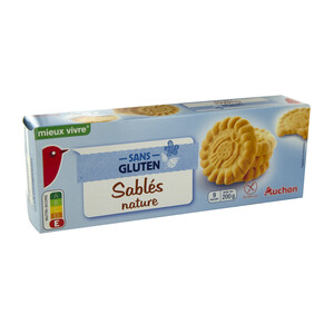 PRODUCTO ALCAMPO Galletas de mantequilla Sablés, sin gluten PRODUCTO ALCAMPO 200 g.