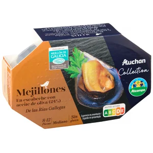ALCAMPO GOURMET Mejillones en escabeche 69 g.