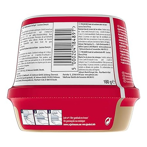 GLADE Ambientador en gel con aroma a peonia y cherry  180 g
