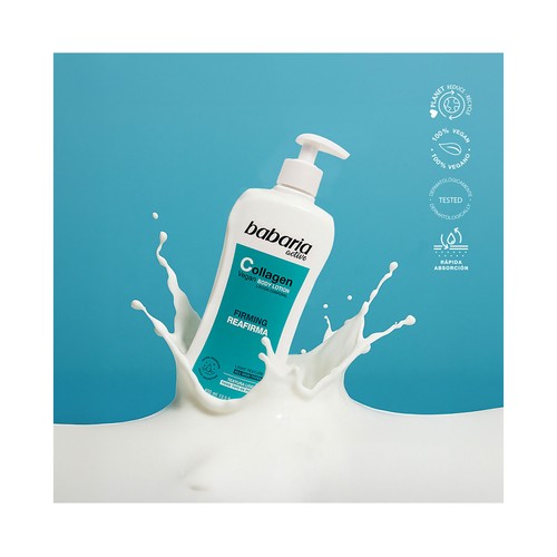 BABARIA Leche corporal (Body milk) con colágeno vegano, para todo tipo de pieles 500 ml