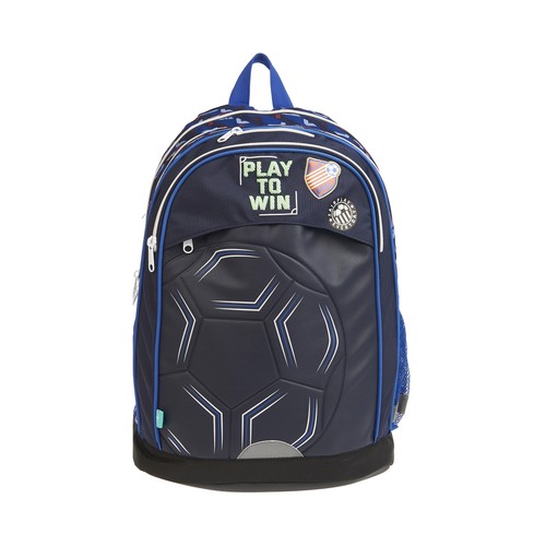 Mochila juvenil de 43cm, 2 compartimentos, color azul, ALCAMPO.