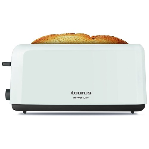 Tostador TAURUS MyToast Duplo, 1450W, 2 ranuras largas, recogemigas, recogecable.