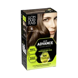 LLONGUERAS Color advance tono 6 rubio oscuro Coloración capilar permanente (tinte de pelo).