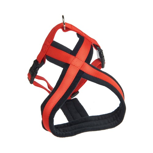 PRODUCTO ALCAMPO Arnés (2 cm) de color rojo, para perros de tamaño M 40 - 50 cm.