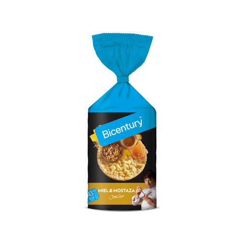 Imagen de Tortitas de maíz sabor miel y mostaza BICENTURY 123, 5g.