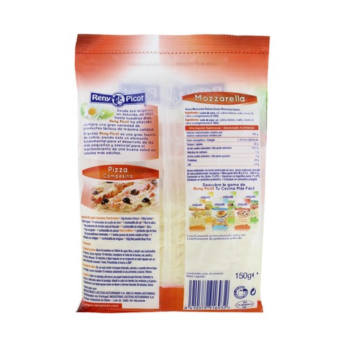 RENY PICOT Queso rallado mozzarella 150 g.