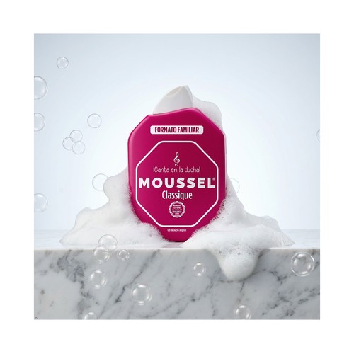 MOUSSEL Classique Gel de baño o ducha con pH neutro y aceites esenciales 900 ml.
