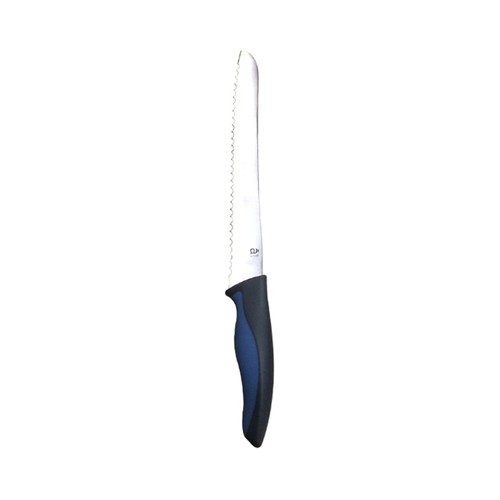 Cuchillo panero con hoja de sierra de acero inoxidable de 20cm. y mango bicolor, ACTUEL.