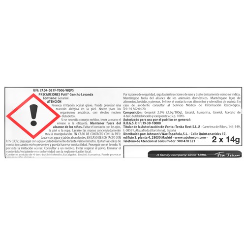 POLIL Antipolillas en colgador con aroma a lavanda, 2 uds.x 14 g.
