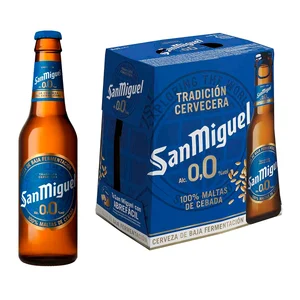 SAN MIGUEL Cervezas sin alcohol 0% Pack 6 uds. x 25 cl.