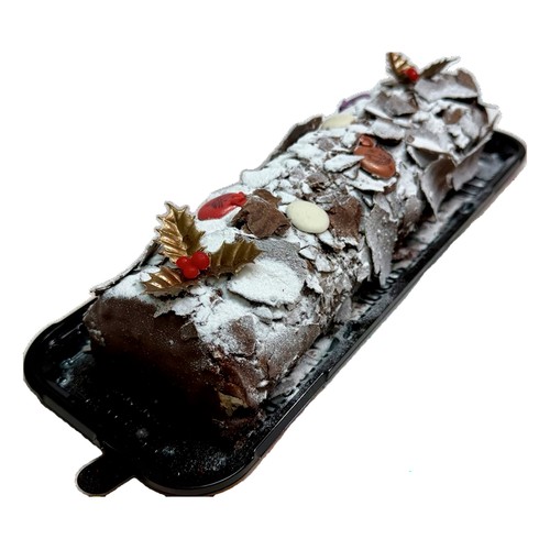 Brazo de navidad con virutas de chocolate negro 500 g. 