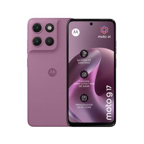 Smartphone MOTOROLA G17 Bordeaux, 4G, 256GB + 4GB Ram, pantalla 17cm (6,72")