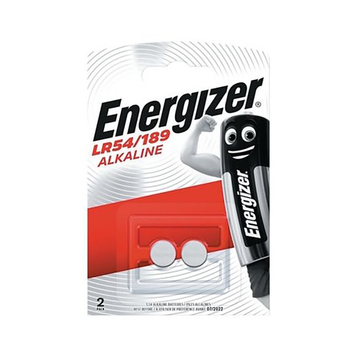 Pack de 2 pilas de botón alcalinas LR54, 189, 1,5V, ENERGIZER.