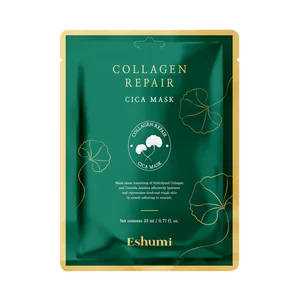 ESHUMI Mascarilla facial reparadora CICA, con colágeno hidrolizado y centella asiática.