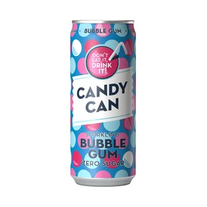 CANDY CAN Refresco sin azúcar con sabor a chicle Bubble Gum lata 33 cl.