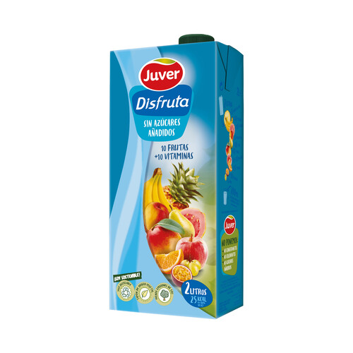 Néctar sin azúcar añadido de frutas JUVER 2 l.