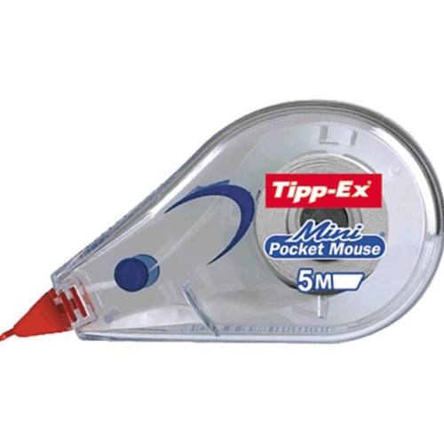 Lote de 3 mini cintas correctoras de 5 m x 5 mm TIPP-EX Minipocket mouse.