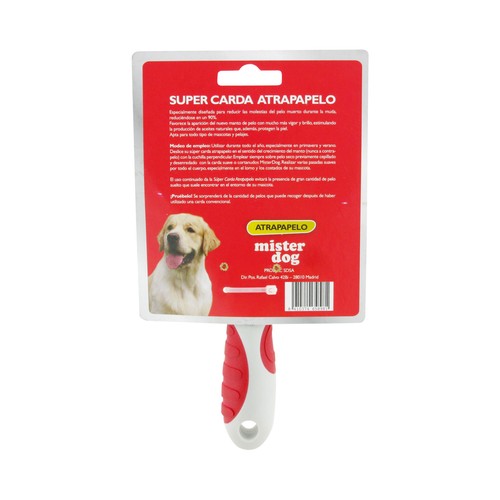MISTER DOG Cepillo atrapapelo para perros en muda MISTER DOG 1 ud.