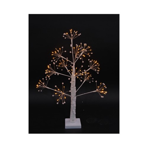 Abeto Luminoso de Mesa 60cm, a pilas, Blanco Cálido decoración Navidad, ACTUEL