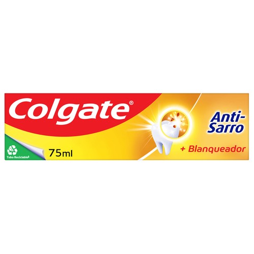 COLGATE Pasta de dientes anti-sarro (anti-tartar) sabor a menta 75 ml.