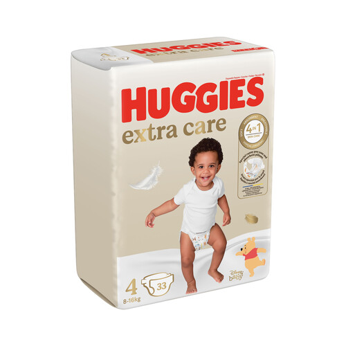 HUGGIES Extra care Pañales talla 4 (8-16 kg) 33 uds.