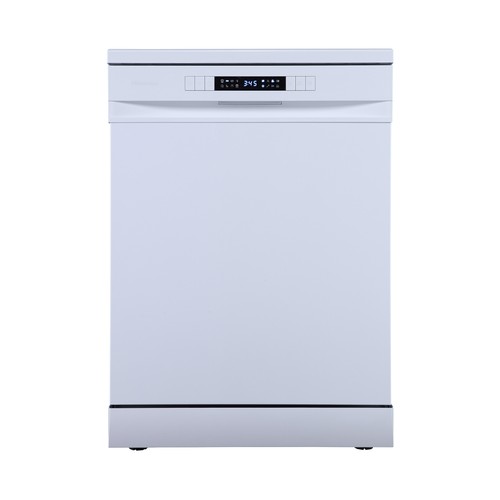 Lavavajillas HISENSE HS622E10W, capacidad 13 servicios, clasificación energética E, H: 84,5cm, A: 59,8cm, F: 60cm.