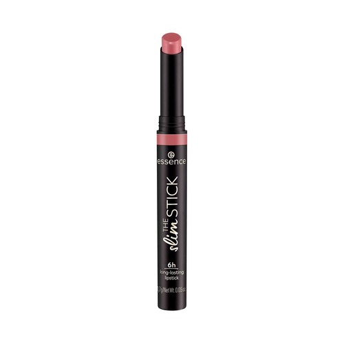 ESSENCE The slim stick tono 104 Baby got blush Barra de labios de larga duración, acabado nude mate.