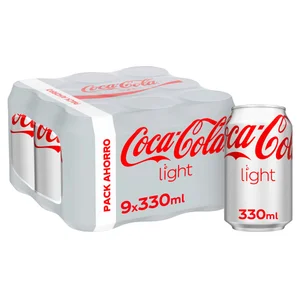 COCA COLA Light Pack 9 unds x 330ml Lata