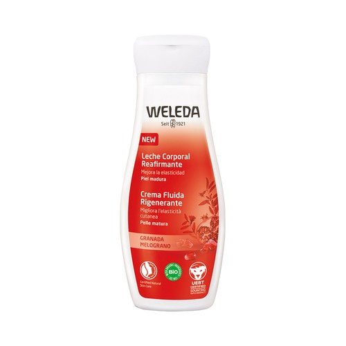 WELEDA Leche corporal reafirmante, que mejora la elasticidad, para pieles maduras 200 ml.