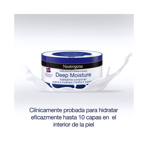 NEUTRÓGENA Bálsamo hidratación profunda, para cara y cuerpo, especial piel seca 300 ml.