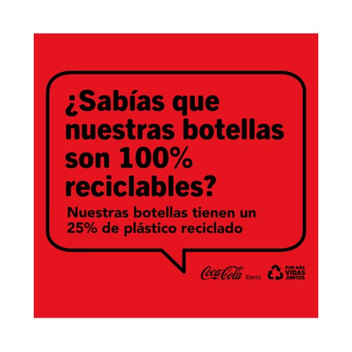 COCA COLA Zero azúcar zero cafeína Refresco de cola botella 1.25 l.