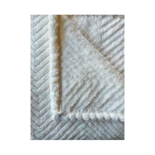 Manta teddy 220 x 240, color blanco, ALCAMPO.