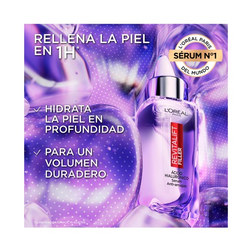 L´ORÉAL PARIS Revitalift filler Neceser con sérum rellenador y crema de día rellenadora con FPS 50 y ácido Hialurónico.