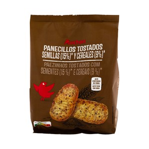 PRODUCTO ALCAMPO Panecillos tostados con semillas (15%) y cereales (9%) 200 g.
