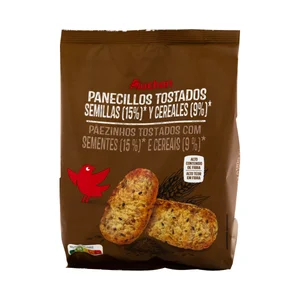 PRODUCTO ALCAMPO Panecillos tostados con semillas (15%) y cereales (9%) 200 g.