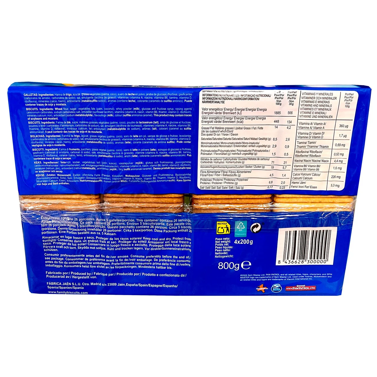 TOSTAKIDS galletas Paw patrol 800g