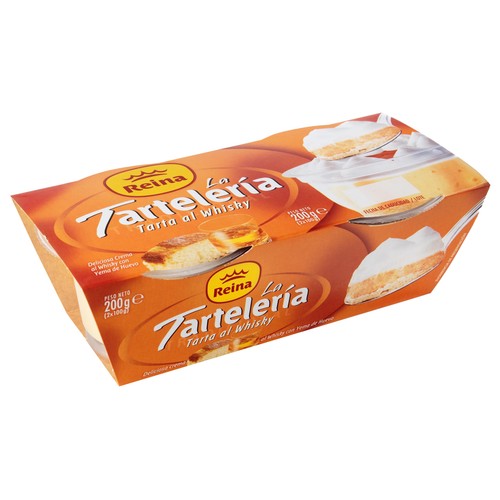 REINA Tarta de crema al whisky con yema de huevo REINA La tartelería 2 x 100 g.