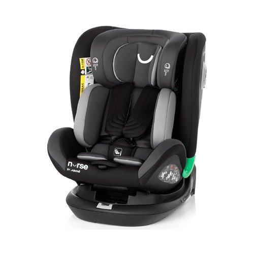 Silla de auto para grupo 0+/1/2/3 ISOFIX, Cruiser Isize Giratoria 360º Nurse by Jane, CRUISER I-SIZE DE 40 A 150 GRIS CARBÓN.