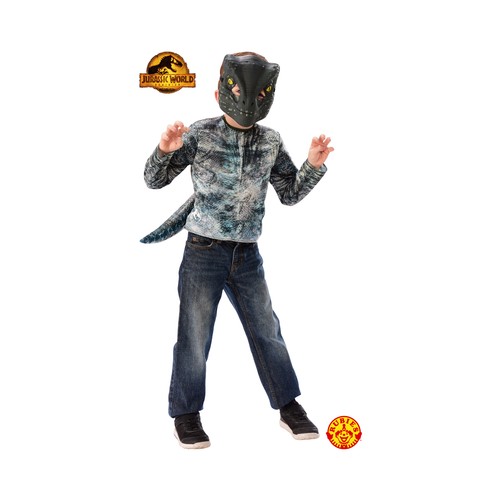 Disfraz infantil Velociraptor Pecho-Masc Caja,  edad aproximada de 5 a 8 años, RUBIES