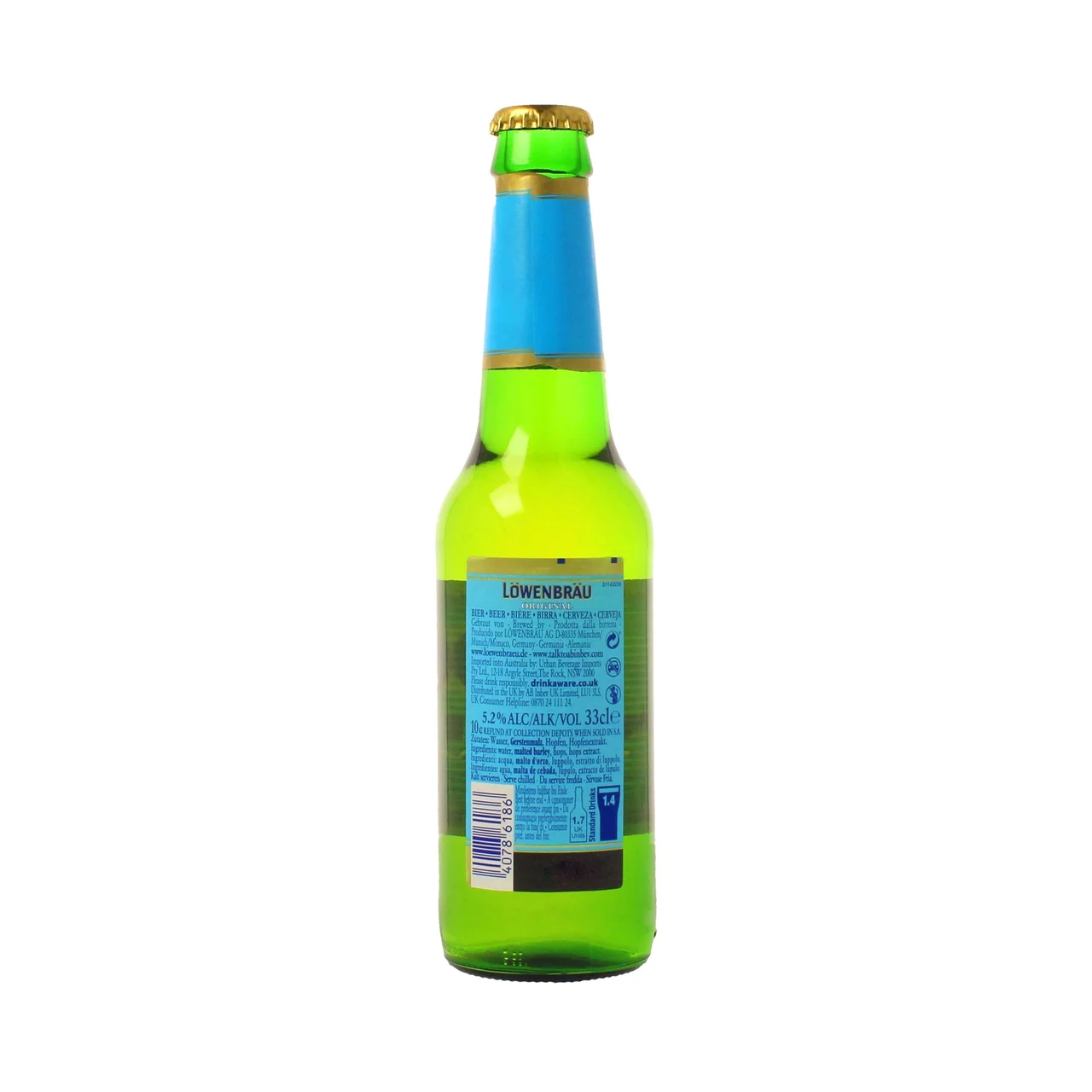 Cerveza alemana botella 33 cl.