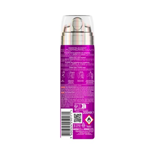 ELVIVE Spray voluminizador para cabellos finos y sin volumen 200 ml.