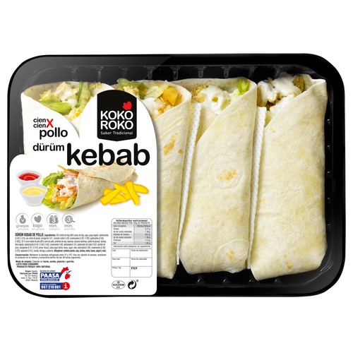 PLAYA ODIEL Dürüm kebab de pollo KOKOROKO 3 uds.