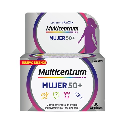 Polivitamínico específico para mujeres de más de 50 años MULTICENTRUM Mujer 50+ 30 uds.