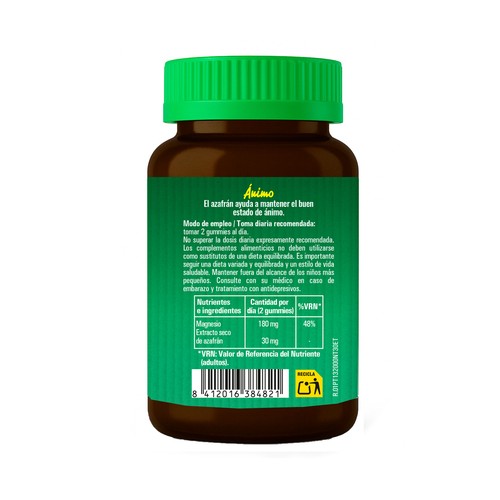 NATURTIERRA Gominolas (gummies) de magensio con azafrán 30 uds.