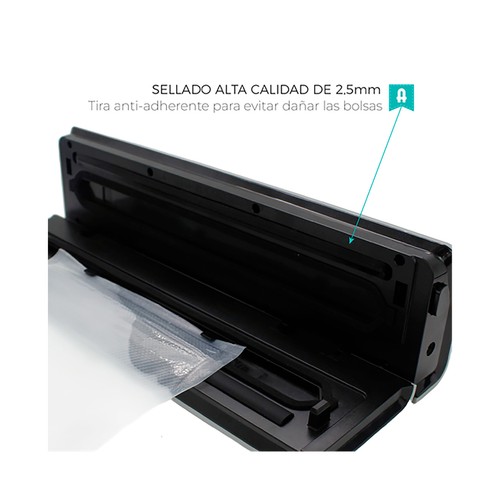 Envasadora al vacío para alimentos ALFA VAC&GO, color negra, 70W, 4 funciones