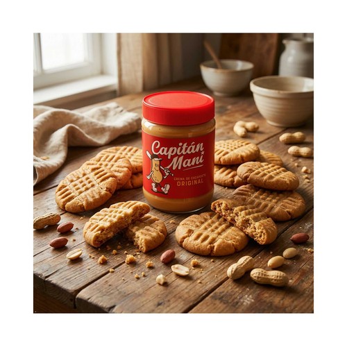 CAPITÁN MANI Crema de cacahuete suave 500 g.