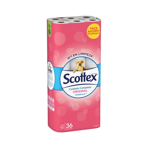 SCOTTEX Papel higiénico SCOTTEX Original 36 rollos