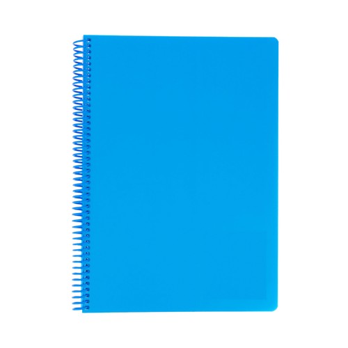 Cuaderno A5 polipropileno 80h 90gr, pauta 3,5 espiral surtido. AUCHAN